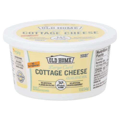Old Home Cottage Cheese, 4% Milkfat Minimum, Large Curd