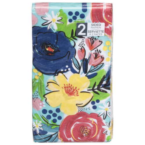 Sensation Napkins, 2 Sided, Bountiful Blooms, 2 Ply