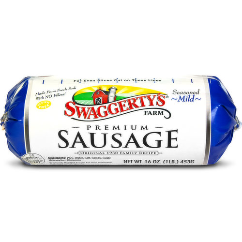 Swaggerty's Farm Original 1930 Family Recipe Sausage, Premium, Seasoned, Mild