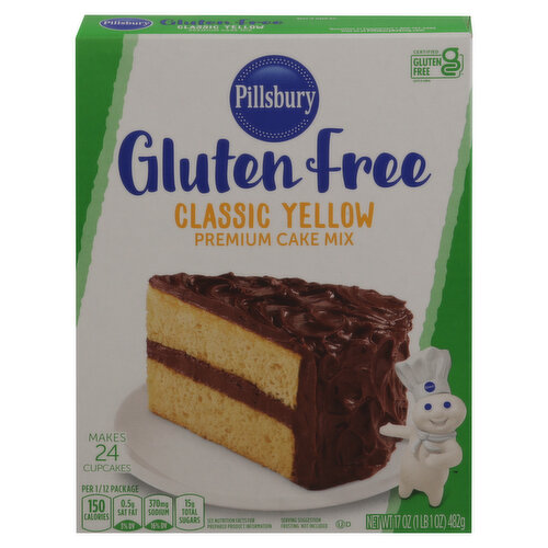 Pillsbury Cake Mix, Premium, Gluten Free, Classic Yellow