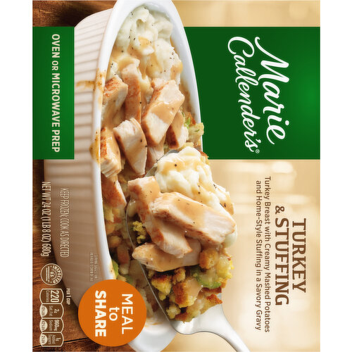 Marie Callender's Turkey & Stuffing Meal to Share Multi-Serve Frozen Dinner