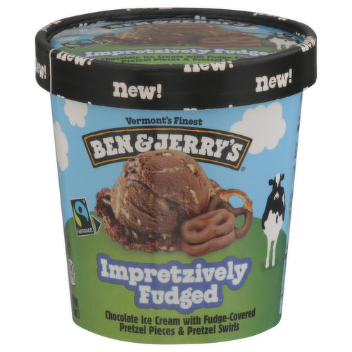 Ben & Jerry's Ice Cream, Chocolate, Impretzively Fudged