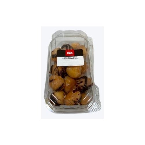 Cub Bakery Glazed Cake Donut Balls with Chocolate Drizzle, 20 Count