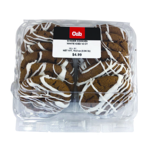 Cub Bakery Ginger CookiesWhite Iced 12 Ct