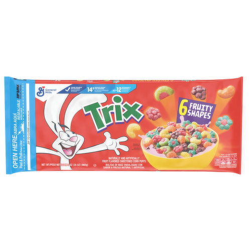 Trix Corn Puffs, Fruit Flavored, Sweetened