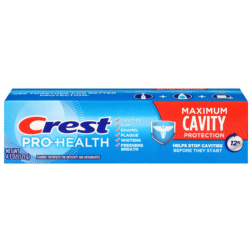 Crest Pro-Health Toothpaste, Maximum Cavity Protection