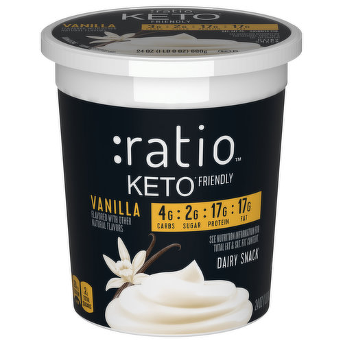 Ratio Keto Friendly Dairy Snack, Vanilla