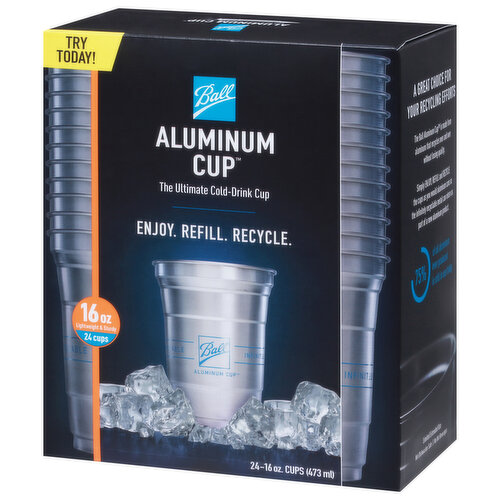 Ball Aluminum Cup™, 16oz, 24ct - The Ultimate 100% Recyclable Cold-Drink Cup