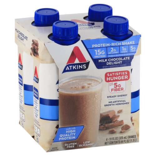 Atkins Protein-Rich Shake, Milk Chocolate Delight
