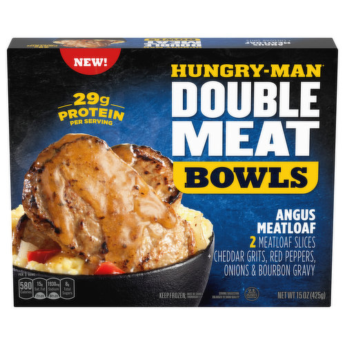 Hungry-Man Double Meat Bowls Angus Meatloaf