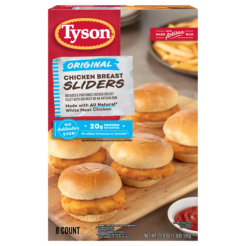 Tyson Sliders, Chicken Breast, Original