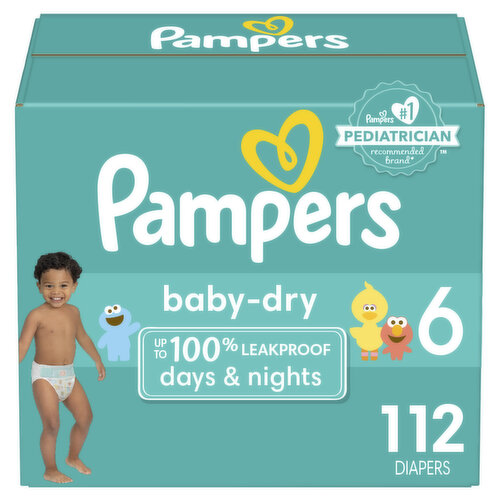 Pampers Baby Dry Baby Dry Diapers Size 6 112 Count