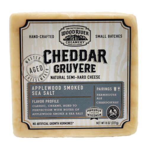 Woodriver Creamery Alpine Style Cheddar Applewood Smoked