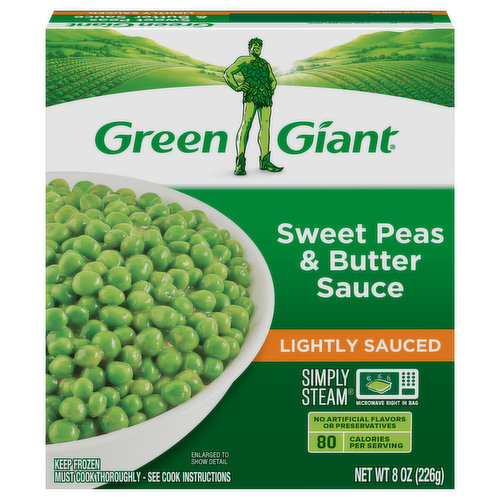 Green Giant Simply Steam Sweet Peas & Butter Sauce, Lightly Sauced