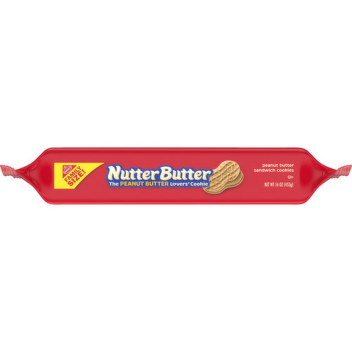 Nutter Butter Peanut Butter Sandwich Cookies Family Size, 16.0 oz