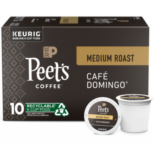 Peet's Coffee Café Domingo Medium Roast K_Cups