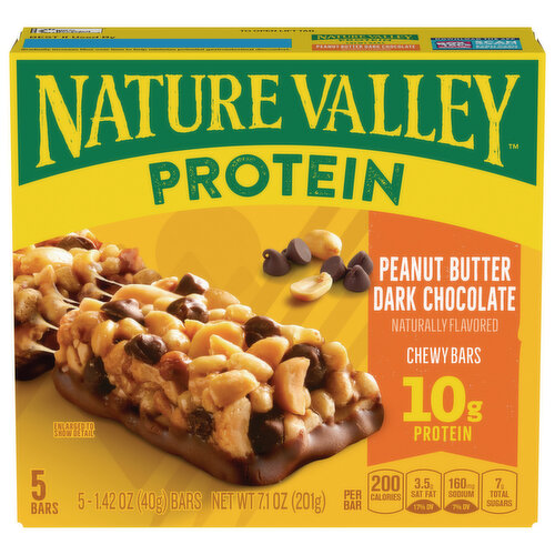 Nature Valley Chewy Bars, Peanut Butter Dark Chocolate, Protein