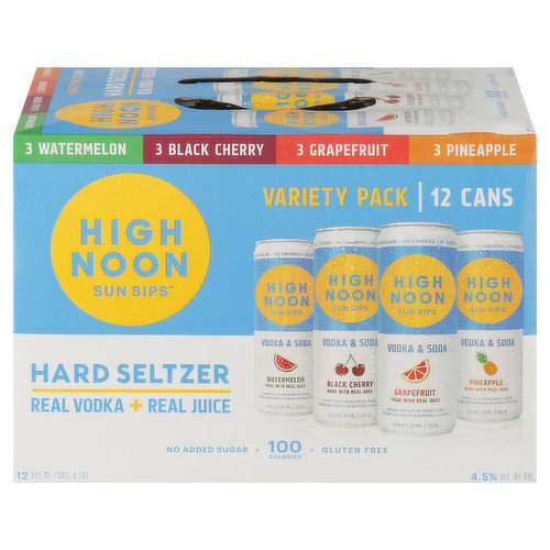 Real vodka + real juice. The easy-drinking, always socializing, great-tasting, sun-toasting, blue sky celebrating, memory-making - awesomeness in a can - hard seltzer. Get out and enjoy!