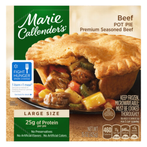 Marie Callender's Beef Pot Pie, Frozen Meal