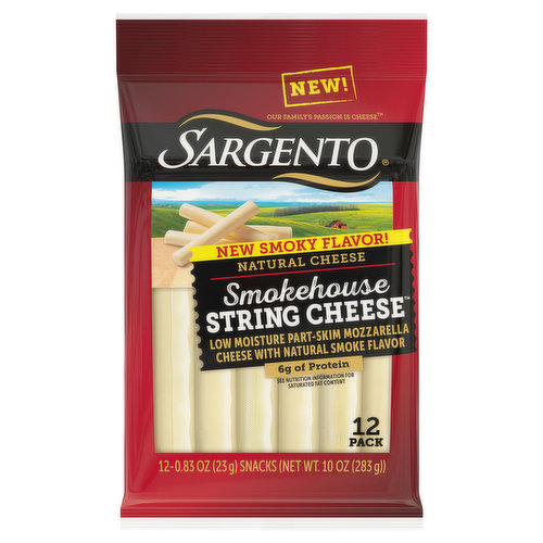 Sargento String Cheese, Natural, Smokehouse