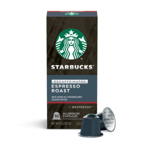 Starbucks by Nespresso Nespresso Original Line Capsules, Decaf Espresso Dark Roast