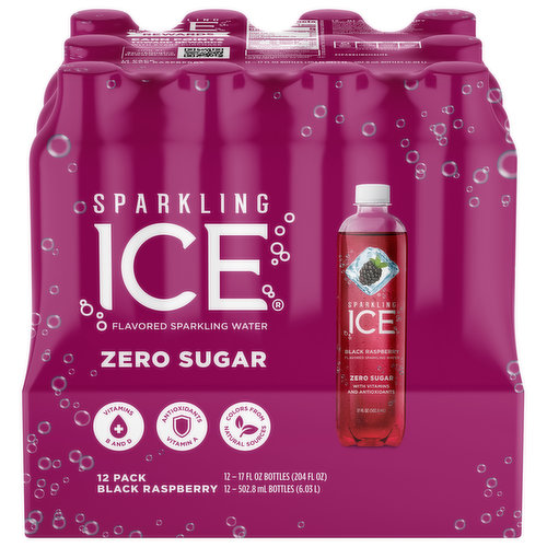 Zero sugar. Vitamin B and D. Antioxidants vitamin A (Antioxidants (per Bottle):135mcg RAE vitamin A.). Caffeine Free. Low Calorie. Colors frim natural sources. Low Calorie. Rewards earn points toward rewards with every purchase. Join at: Sparklinglce Rewards.com.(hashtag)sparklingicelife. Enjoy. Recycle. Repeat. Bottle: Empty and replace cap. Wrap: Recycle with plastic bags. Tray: Recycle with paper products. Please recycle.