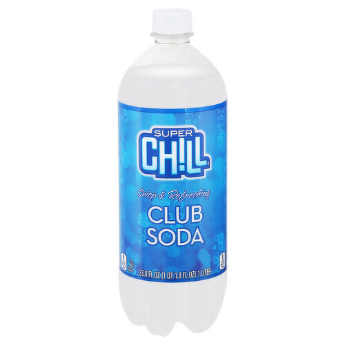 Super Chill Club Soda, Crisp & Refreshing