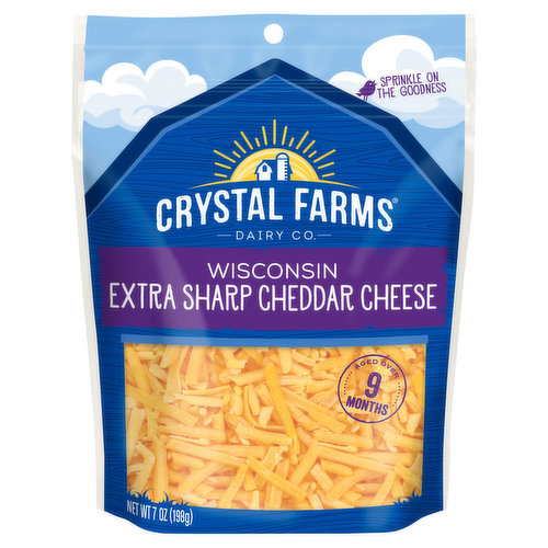 Crystal Farms Cheese, Wisconsin, Extra Sharp Cheddar