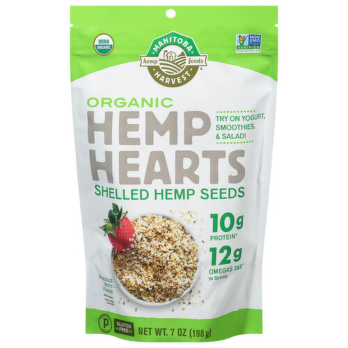 Manitoba Harvest Hemp Seeds, Shelled, Organic, Hemp Hearts