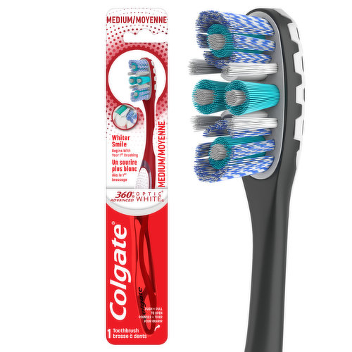 Colgate 360 Advanced Optic White Adult Manual Toothbrush