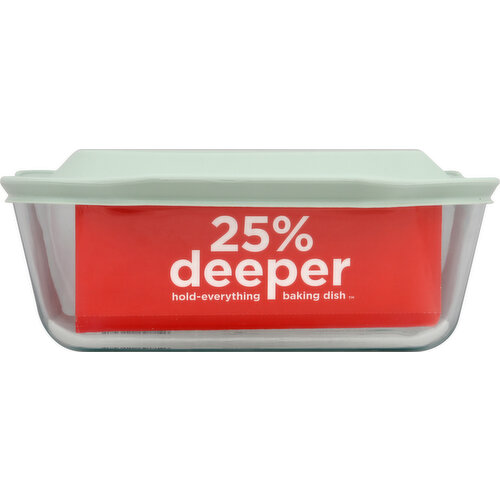 Pyrex Baking Dish, Deep Glass, 2.6 qt, with Lid