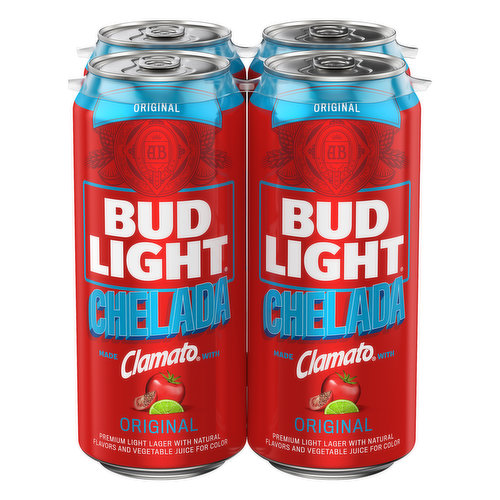 Bud Light Chelada Beer, Lager, Premium Light, Chelada, Original