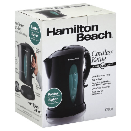 Hamilton Beach Kettle, Cordless, Large, 1.8 Liter