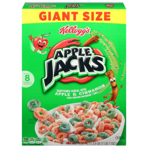 Apple Jacks Cereal, Apple & Cinnamon, Giant Size