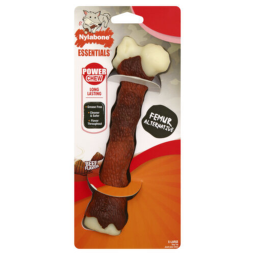 Nylabone Essentials Dog Toy, Power Chew, Beef Flavor, X-Large