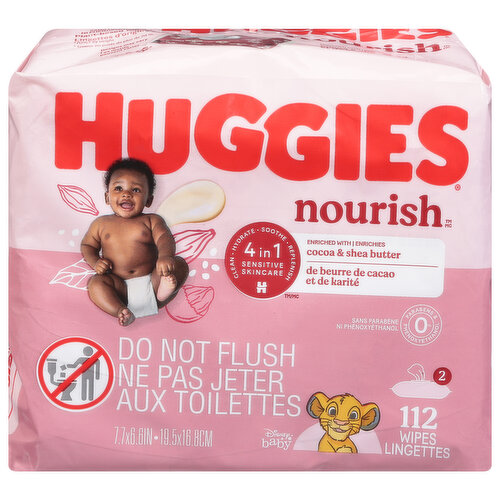 Huggies Nourish Wipes, 4 in 1