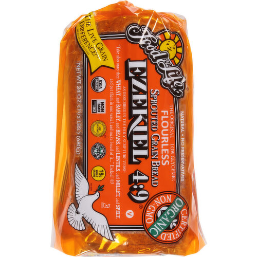 Food for Life Ezekiel 4:9 Bread, Sprouted Grain, Flourless
