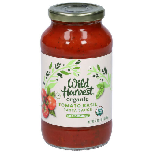 Wild Harvest Pasta Sauce, Organic, Tomato Basil