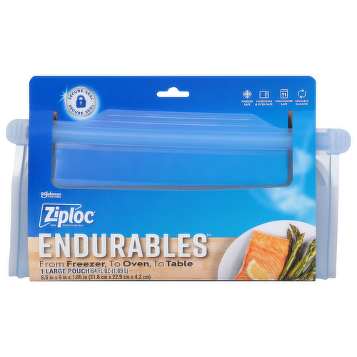 Ziploc Endurables Pouch, Reusable Silicone, Large