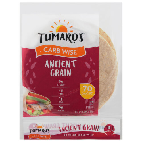 Tumaro's Carb Wise Wraps, Ancient Grain