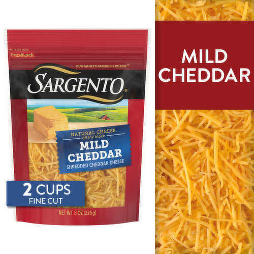 SARGENTO Sargento® Shredded Mild Natural Cheddar Cheese, Fine Cut, 8 oz.