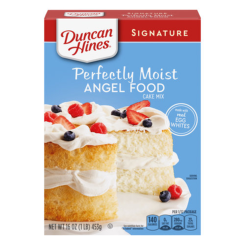 Duncan Hines Signature Cake Mix, Angel Food, Perfectly Moist