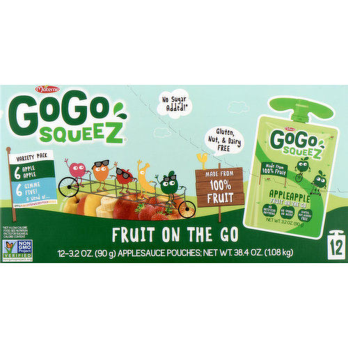 Applesauce, Fruit On The Go, Variety Pack