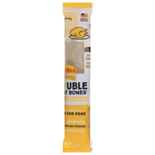 Ultra Chewy Treat Bones, Chicken Flavor, Double