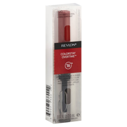 Revlon ColorStay Overtime Lipcolor/Moisturizing Topcoat, Constantly Coral 020