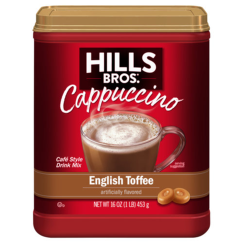 Hills Bros. Cappuccino Drink Mix, English Toffee, Cafe Style