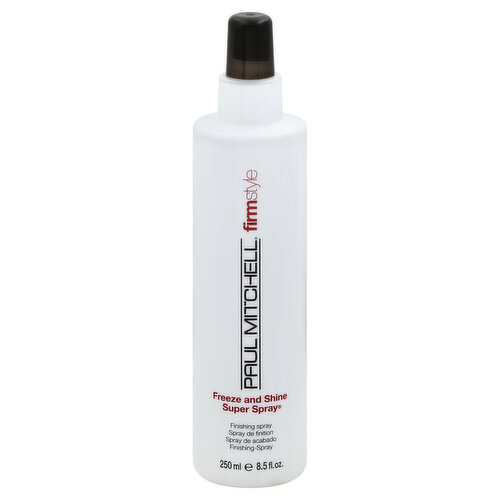 Finishing spray. Give your style super-hero hold with memory. Spray on enhanced shine. Guaranteed only when sold by a professional hairdresser, otherwise it may be counterfeit, black market, old or tampered with. To help protect our environment, this formula meets stringent VOC clean air standards. We care. paulmitchell.com. We Care: John Paul Mitchell Systems does not conduct or endorse animal testing. Made in the USA.