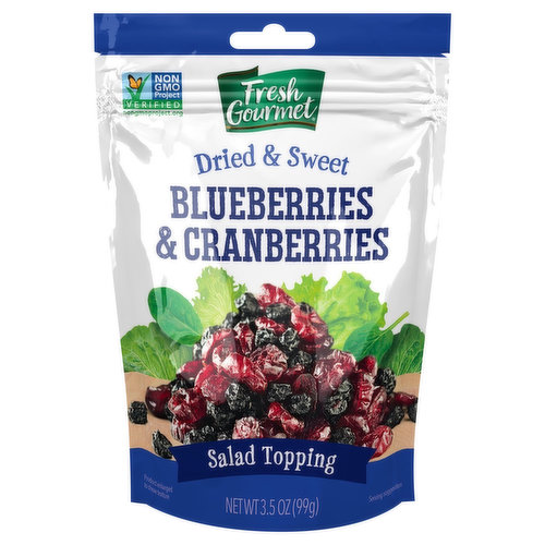 Fresh Gourmet Salad Topping, Blueberries & Cranberries, Dried & Sweet