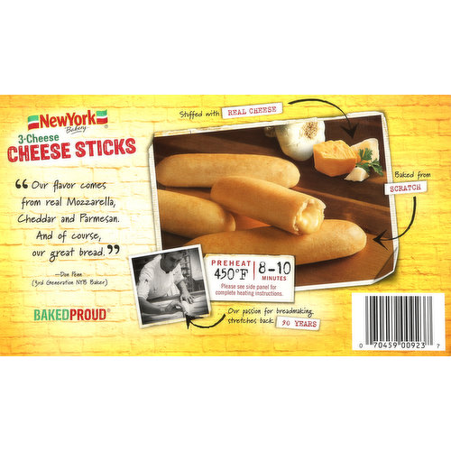 New York Bakery Cheese Sticks, 3-Cheese