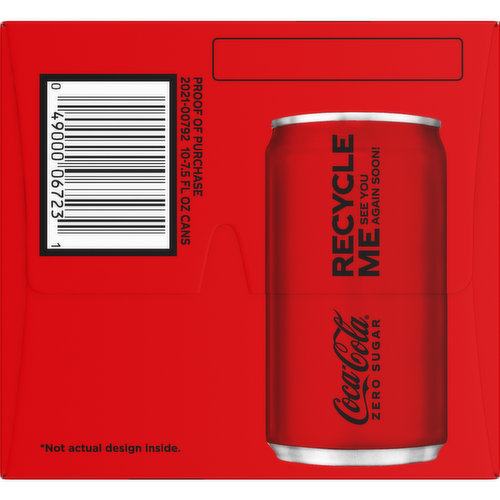 Coca-Cola Zero Sugar Cans, 7.5 fl oz, 10 Pack